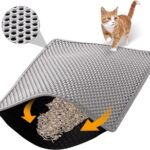 ondware Cat Litter Mat, 24x15 Inch Double Layer Litters Box Mat, Waterproof Cat Mat for Litter Box(Gray)
