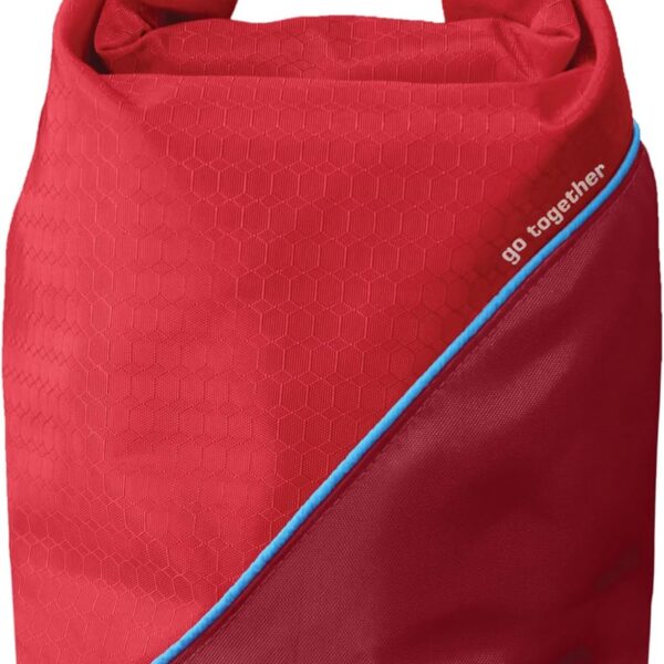 Kurgo Kibble Carrier - Portable Kibble Carrier - Compact Travel Storage - Dog Food Dry Bag - Camping Dog Storage - 5 lb Capacity - Chili Red