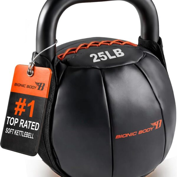 Bionic Body by Kim Lyons Soft Kettlebell with Handle | Soft Weight for Strength Training, Conditioning, Core & Full Body Workouts | Ergonomic Grip | Home Gym, Cross Training, HIIT & Functional Fitness Equipment