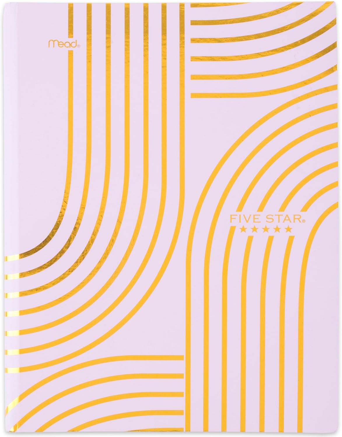 Five Star Composition Book, College Ruled Paper, 7-1/2" x 9-3/4", 80 Sheets, Hardcover, Lilac and Metallic Gold Arches (850111F-AMZ) Five Star Composition Book, College Ruled Paper, 7-1/2" x 9-3/4", 80 Sheets, Hardcover, Lilac and Metallic Gold Arches (850111F-AMZ)