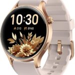 Smart Watch for Women, Answer/Make Call, 1.32'' AMOLED Ultra-Clear Screen | Fitness Tracker with Heart Rate/Sleep/SpO2 Monitor, Smartwatch for iPhone/Samsung/Android, 110+ Sport Modes, 3ATM Waterproof