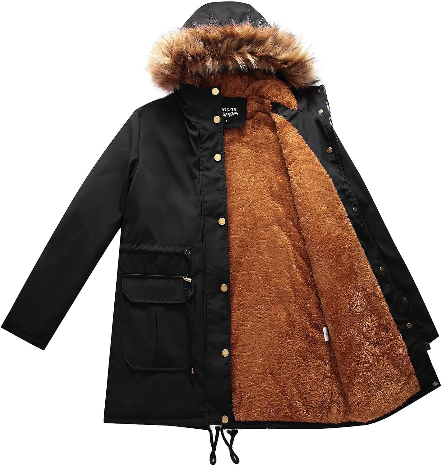 MODFUL Winter Coat Women Jacket Thicken Fleece Lined Parka Jackets with Fur Hood MODFUL Winter Coat Women Jacket Thicken Fleece Lined Parka Jackets with Fur Hood