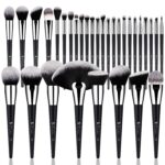 DUcare 32Pcs PRO Grade Makeup Brushes Set Premium Ultra-soft Synthetic Foundation Contour Powder Blush Concealer Eyeshadow Classic Black Professional Make up Brushes