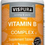Vitamin B-Complex, 180 Vegan Tablets, All B Vitamins Including B12, B1, B2, B3, B5, B6, B7, B9, Folic Acid, for Stress, Energy and Healthy Immune System*, Natural Supplement Without Additives