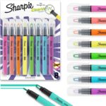 Sharpie Clear View Highlighter Sticks, Chisel Tip Highlighter Market Set, Essential School & Teacher Supplies, Smear Resistant, Assorted Color Highlighters, 8-Pack