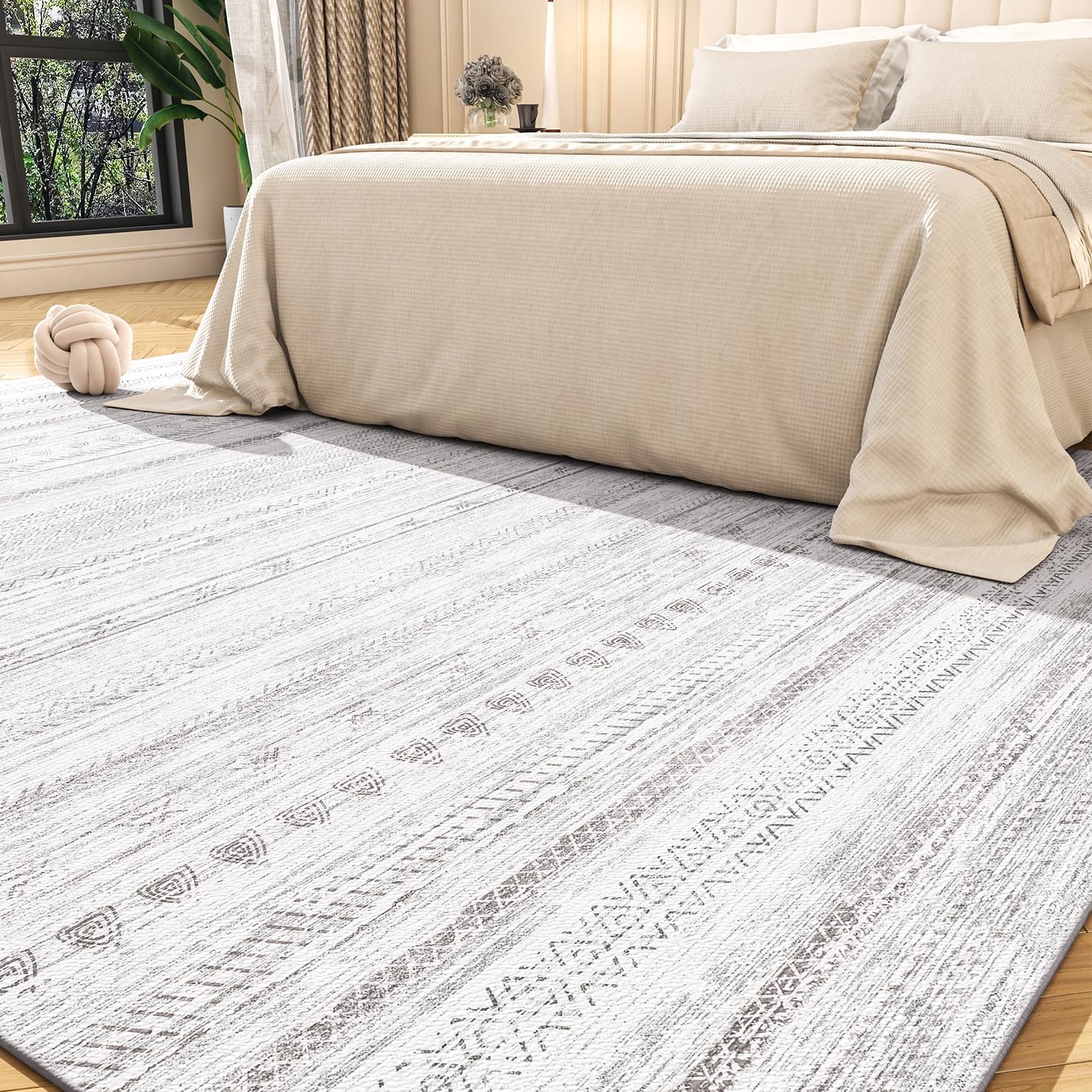 5x7 Area Rugs for Living Room Machine Washable Rug Distressed Indoor Carpet Neutral Moroccan Boho Rug Ultra Soft Area Rug for Bedroom Dining Room Playroom Office, Grey 5x7 Area Rugs for Living Room Machine Washable Rug Distressed Indoor Carpet Neutral Moroccan Boho Rug Ultra Soft Area Rug for Bedroom Dining Room Playroom Office, Grey