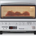 Panasonic FlashXpress Toaster Oven Countertop, 4-Slice Small Toaster Oven Compact Size with Double Infrared Heating, 6 Auto Cook Options and Precise Temperature Control, 1300W - NB-G110P (Silver)