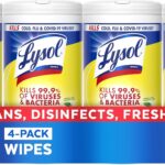 LYSOL Disinfecting Wipes, Multi-Surface Cleaner, Lemon, 80 ct. (4 Pack)