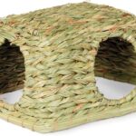 Prevue Pet Products Nature's Hideaway Grass Hut Small Animal Toy - for Guinea Pigs, Rabbits, Chinchilla, Hamsters, Gerbils, & Mice, Woven Hay & Grass, Natural Hide & Explore Toy - Medium