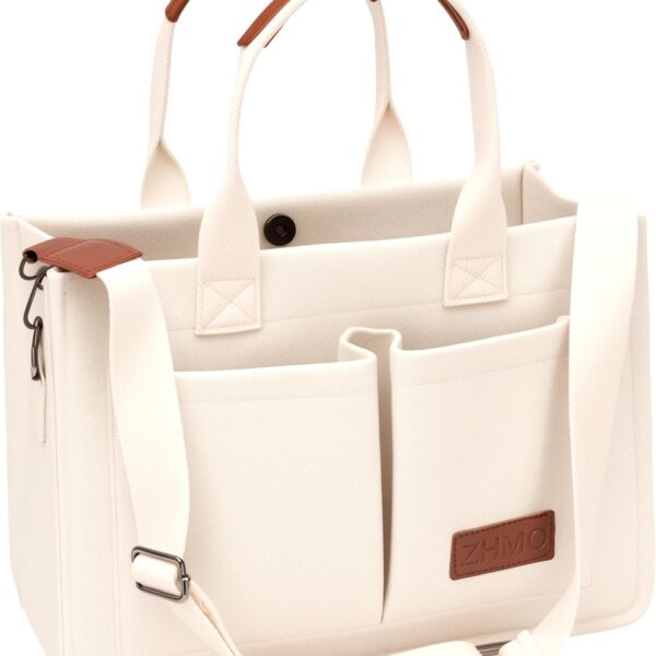 ZHMO Canvas Tote Bag for Women,Women's Bags Crossbody Bags Work Laptop Tote Bag Large Handbags Purse for Travel Nurse Teacher