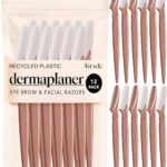 Kitsch Dermaplane Razor for Women Face  Face Razors for Women & Men, Eye Brow Razors & Face Shaver  Exfoliating Facial Razor & Dermaplaner as Skin Care Tool for Smoother Skin - Terracotta, 12 pcs