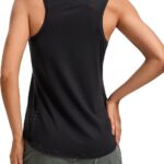 CRZ YOGA Lightweight Racerback Tank Top | Workout, Moisture Wicking, Classic Fit, Hip Length, Reflective Spots, Sleeveless Shirts for Women