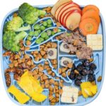 Puzzle Feeder Dog Lick Mat,Freezable Dog Enrichment Toys for Mental Stimulation and Anxiety Relief, Silicone Lick Mat for Dogs and Cats, Dog Slow Feeder that Supports All Types of Food, Blue