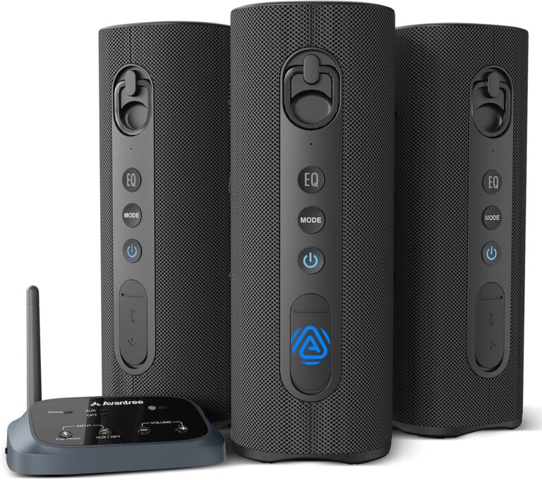 Avantree Harmony A1  Auracast Multi-Room Wireless Speaker System | For Whole-Home Audio & Background Music, Expandable Setup for Stores & Small Venues, Bluetooth Audio Input, Optical & AUX
