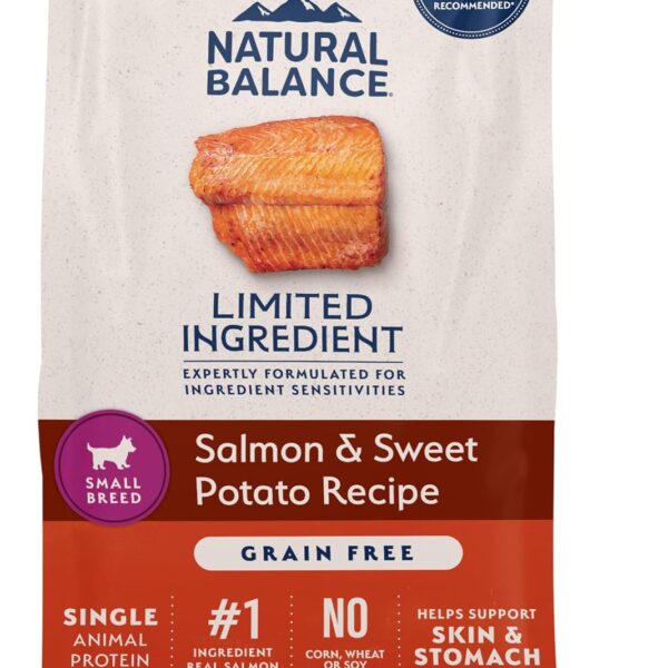 Natural Balance Limited Ingredient Adult Dry Dog Food - Balanced Nutrition for Small Breeds - Grain-Free, Soy-Free Recipe - Limited Ingredient Formula - 4 lb - Reserve Sweet Potato & Bison Recipe