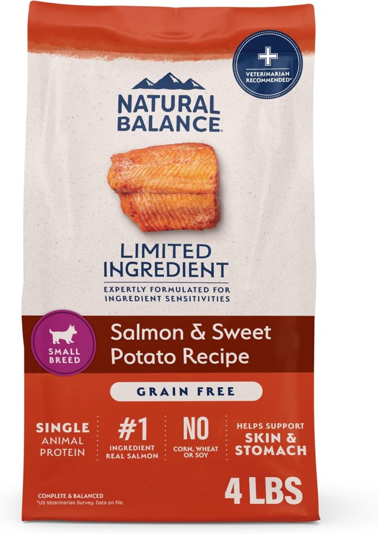 Natural Balance Limited Ingredient Adult Dry Dog Food - Balanced Nutrition for Small Breeds - Grain-Free, Soy-Free Recipe - Limited Ingredient Formula - 4 lb - Reserve Sweet Potato & Bison Recipe