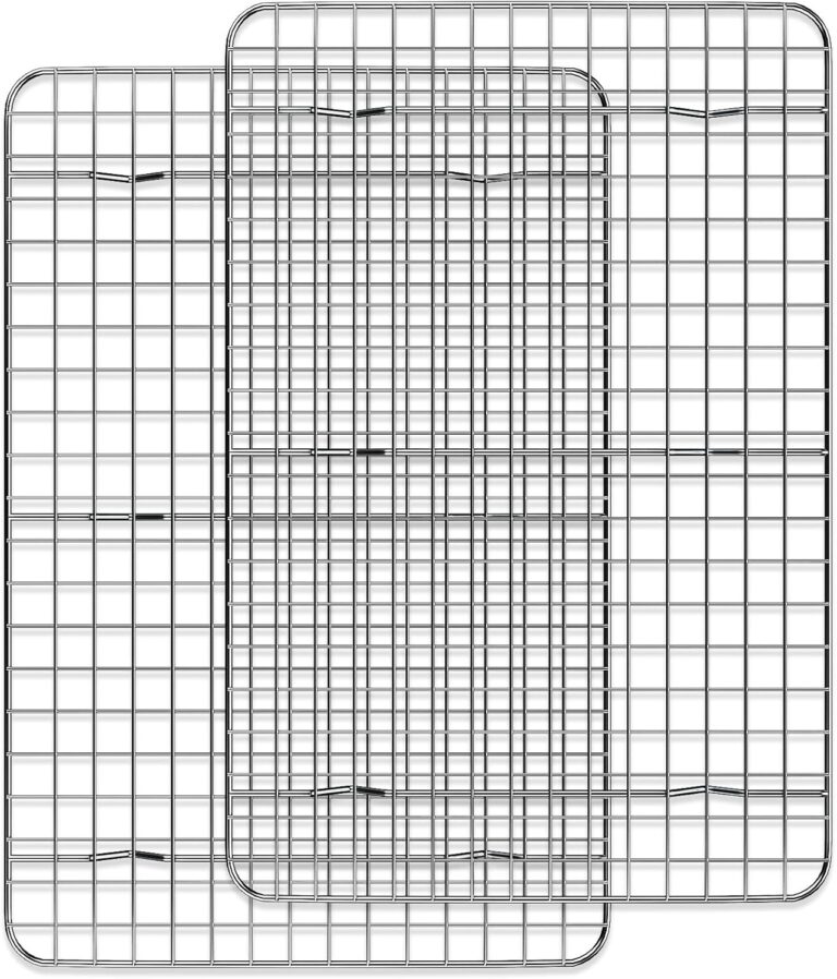 Cooling Rack for Baking 2-Pack, 15 x 10 Inches Baking Rack, Stainless Steel Wire Cookie Rack Fits Jelly Roll Sheet Pan, Oven Safe for Cooking, Roasting, Grilling
