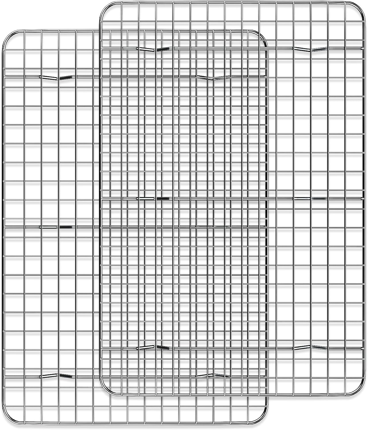 Cooling Rack for Baking 2-Pack, 15 x 10 Inches Baking Rack, Stainless Steel Wire Cookie Rack Fits Jelly Roll Sheet Pan, Oven Safe for Cooking, Roasting, Grilling Cooling Rack for Baking 2-Pack, 15 x 10 Inches Baking Rack, Stainless Steel Wire Cookie Rack Fits Jelly Roll Sheet Pan, Oven Safe for Cooking, Roasting, Grilling