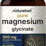 Naturebell Pure Magnesium Glycinate 500mg, 240 Veggie Capsules | 100% Chelated & Purified  3rd Party Tested, Vegan Friendly, Non-GMO, Filler Free