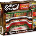 Spicy Shelf Deluxe - Expandable Spice Rack and Stackable Cabinet & Pantry Organizer (1 Set of 2 Shelves) - As seen on TV Deluxe (Spicy Shelf Organizer) - Pantry Organization - Pantry Spice Organizer