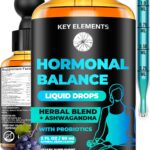 Liquid Hormone Balance Supplements for Women & PMS Relief - Menopause Support PMS Vitamins Menstrual Cramp Relief - PMS Supplements Chasteberry, Black Cohosh for Hot Flashes, Dong Quai & Probiotic