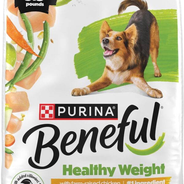 Purina Beneful Healthy Weight With Farm-Raised Chicken Natural Dog Food Dry Formula With Added Vitamins, Minerals and Nutrients - (Pack of 4) 3.5 lb. Bags