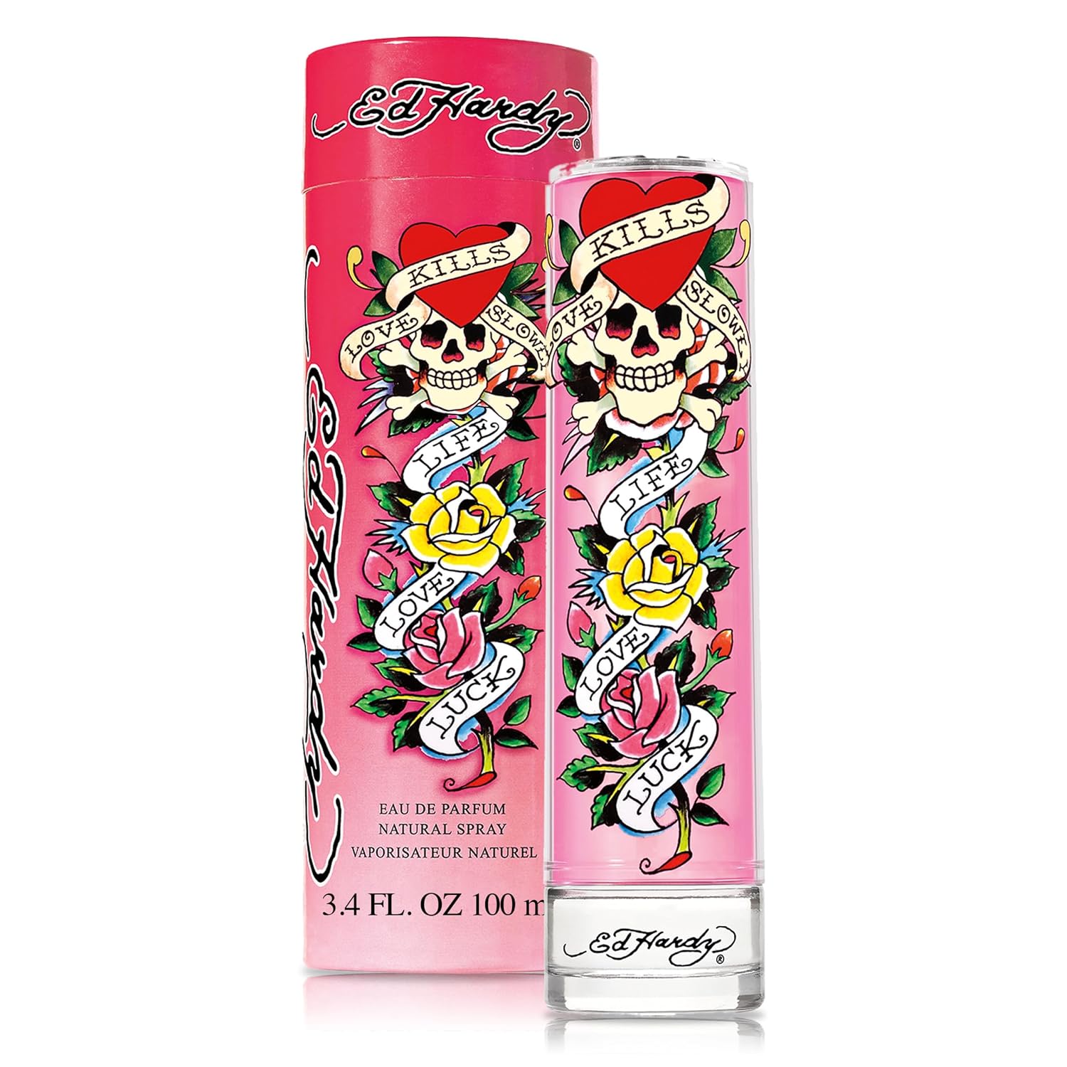 Ed Hardy Perfume for Women, Eau De Parfum Spray with Warm Amber Notes, 3.4 fl oz Ed Hardy Perfume for Women, Eau De Parfum Spray with Warm Amber Notes, 3.4 fl oz