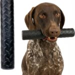 Monster K9 Chew Stick | Virtually Indestructible. Lifetime Guaranteed. | USA Made | VULCRON Natural Rubber | Durable, Heavy Duty Tug & Fetch Dog Toy for Aggressive Chewers | Med/Large Breeds, 9x1.75