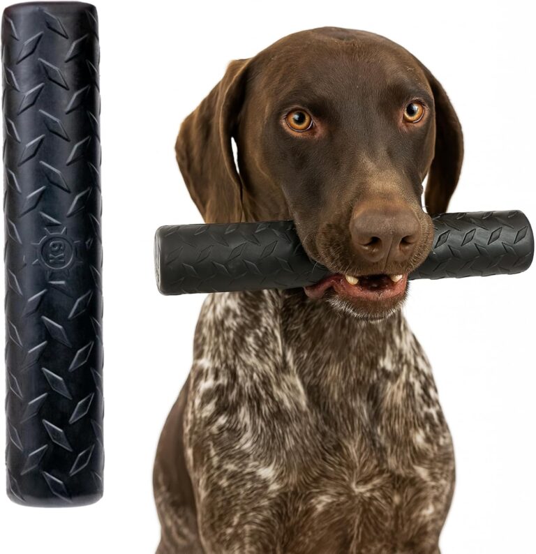Monster K9 Chew Stick | Virtually Indestructible. Lifetime Guaranteed. | USA Made | VULCRON Natural Rubber | Durable, Heavy Duty Tug & Fetch Dog Toy for Aggressive Chewers | Med/Large Breeds, 9x1.75