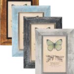 XUANLUO 4x6 Picture Frames Set of 4 Rustic Retro Photo Frame with HD Plastic Cover for Wall Mount and Tabletop Display Family Friends Wedding Gift