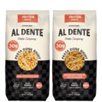 Al Dente Protein Pasta Egg & Roasted Garlic Fettuccine - 30g High Protein in 3.5oz Serving, Lower Carb. Cage-Free Eggs & Semolina. (Previously Carba-Nada, Packaging May Vary) - 10oz Bags (Pack of 2)