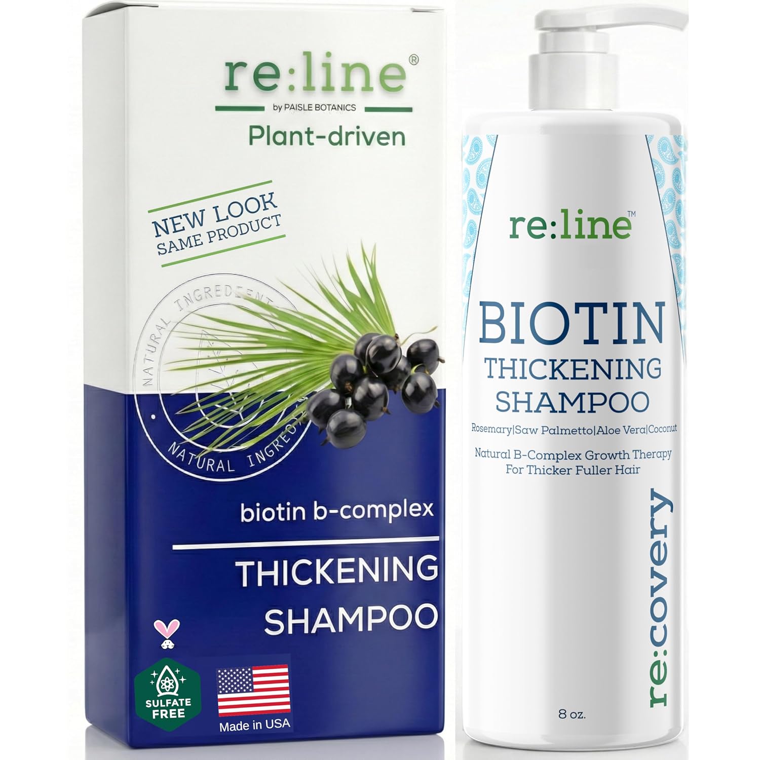 Paisle Botanics Biotin Thickening Shampoo Natural Volumizing Formula for Fine or Thinning Hair and Fuller Looking Volume Sulfate & Paraben Free, Color Safe for Women and Men 8 fl oz Paisle Botanics Biotin Thickening Shampoo Natural Volumizing Formula for Fine or Thinning Hair and Fuller Looking Volume Sulfate & Paraben Free, Color Safe for Women and Men 8 fl oz
