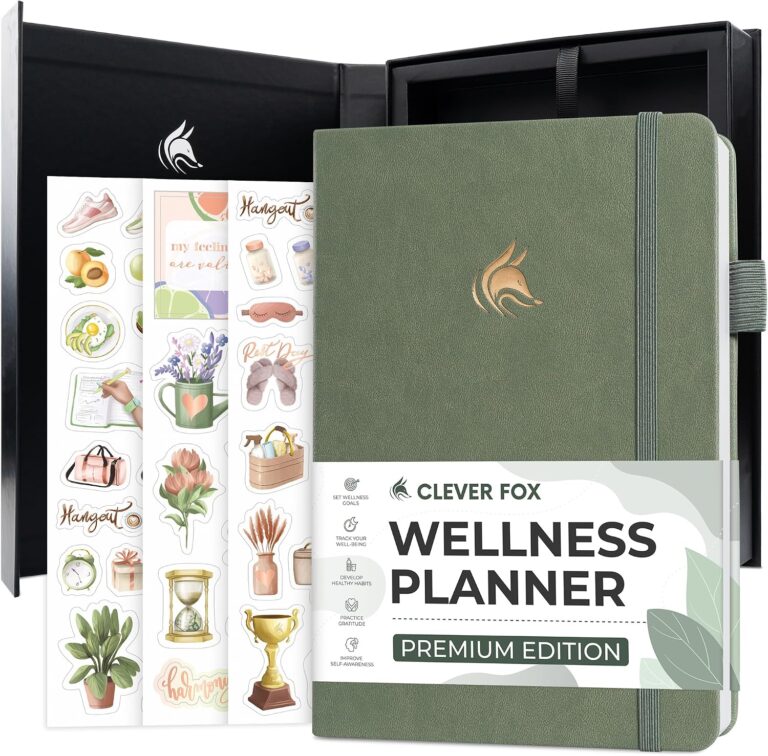 Clever Fox Wellness Planner Premium  Daily Lifestyle Journal to Support Health, Nutrition & Exercise  Healthy Living Journal with Meal, Exercise & Habit Trackers  Lasts 3 Months (Cypress)