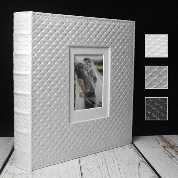 fazhongfa Photo Album E-Manny Photo Books for 4x6 Pictures Large Capacity Wedding Albums 500 Hold Photos for Family Couple Memories Book Birthday Anniversary Travel Foto Album Acid Free (White)