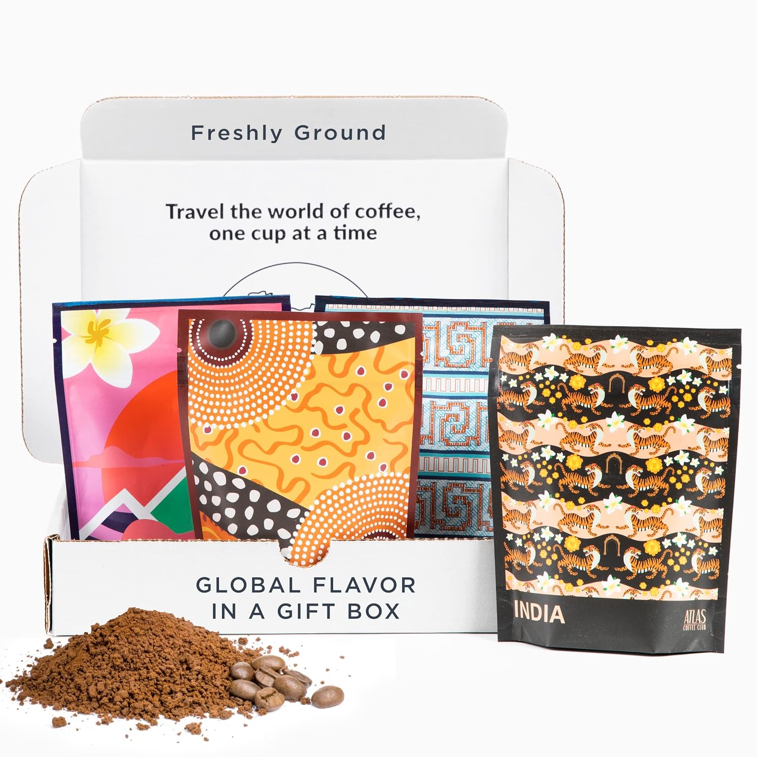 Atlas Coffee Club World of Coffee Discovery Set - Gourmet Coffee Gift Sampler - 4-Pack Variety Box of the Worlds Best Single Origin Coffees - Freshly Ground Coffee Atlas Coffee Club World of Coffee Discovery Set - Gourmet Coffee Gift Sampler - 4-Pack Variety Box of the Worlds Best Single Origin Coffees - Freshly Ground Coffee
