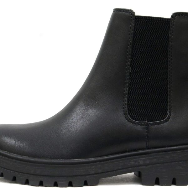 Soda Pilot ~ Women Lug Sole Low Heel Chelsea Fashion Ankle Bootie w/Double Elastic Gore