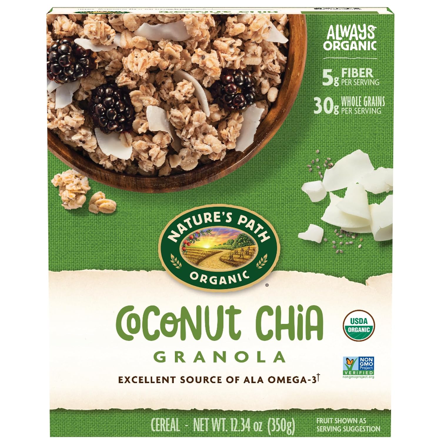 Natures Path, Granola Coconut Chia Organic, 12.34 Ounce Natures Path, Granola Coconut Chia Organic, 12.34 Ounce