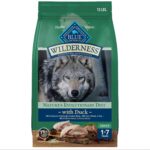 Blue Buffalo Wilderness with Duck High Protein Dry Dog Food for Adult Dogs, 34% Protein, Supports Immunity with Antioxidant-Rich LifeSource Bits, 13 lbs.