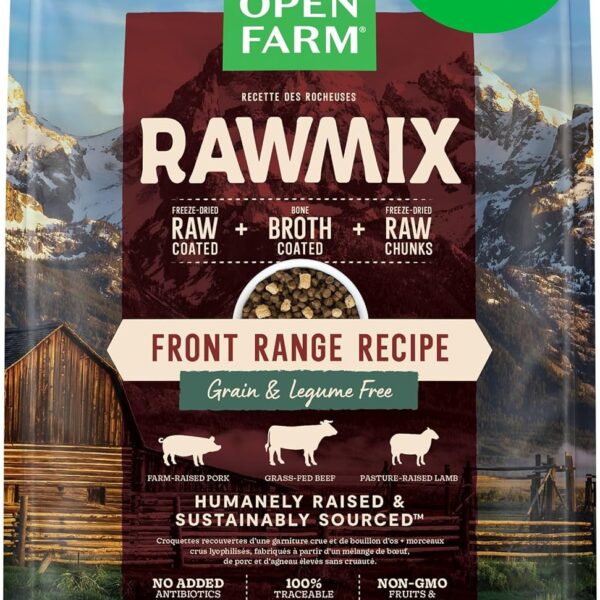 Open Farm, RawMix Grain-Free Dog Food, Beef, Pork & Lamb, Front Range 3.5lb