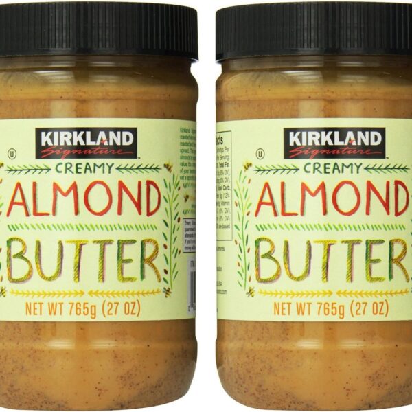 Kirkland Signature Creamy Almond Butter, 1.68 Pound (Pack of 2)