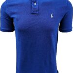 POLO RALPH LAUREN Mens Classic Fit Mesh Polo Shirt (Small, Royal Blue (Light Blue Pony))