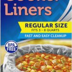 Reynolds Kitchens Slow Cooker Liners, 6 Pack, Fits 3-8 Quart Round and Oval Slow Cookers, BPA-Free Nylon Blend Construction, Heat-Resistant Up to 400F, Prevents Stuck on Food