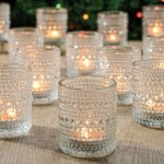 TRIRITE 36 Pack Votive Candle Holders, Clear Glass Tealight Candle Holder | Thickened Glass 2x2.5 Inch Candle Holders, Reusable Durable Elegant Vintage Votives for Wedding Centerpieces Table Decor