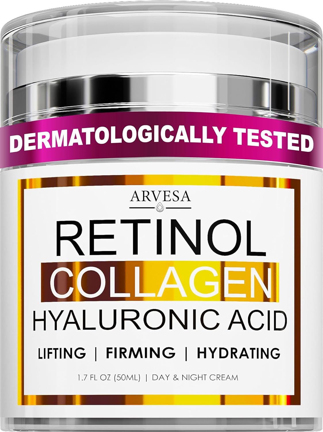 Retinol Cream for Face with Collagen and Hyaluronic Acid - Anti Aging Wrinkle Cream for Women and Men - Day and Night Facial Moisturizer for Tightening and Skin Firming - Crema Hidratante Para la Cara Retinol Cream for Face with Collagen and Hyaluronic Acid - Anti Aging Wrinkle Cream for Women and Men - Day and Night Facial Moisturizer for Tightening and Skin Firming - Crema Hidratante Para la Cara