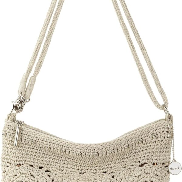 The Sak Lumi Convertible Crossbody Purse - Women's Handbag for Everyday & Travel, 3-in-1 Small Crossbody in Crochet & Leather