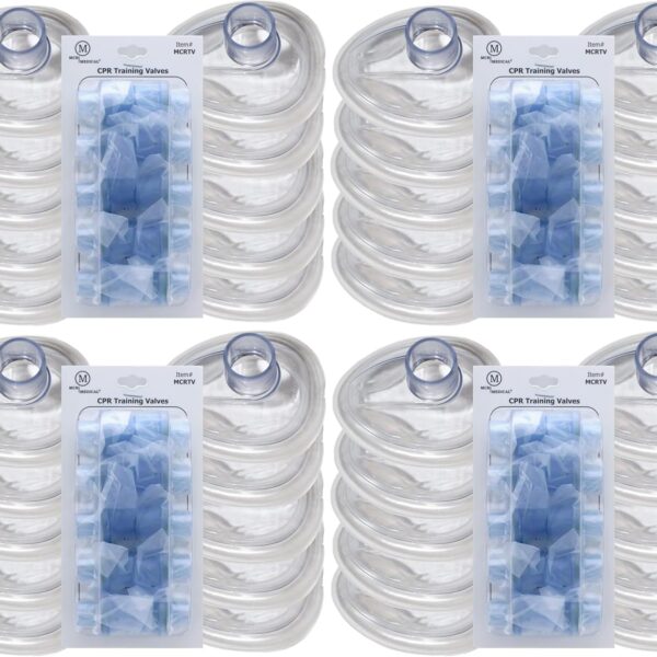 Pack of 10 Training CPR Rescue Masks, ADULT with Valves MCR Medical MCRTM-A