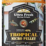 Ultra Fresh Tetra Fish Food, Slow Sinking, All Natural Ingredients, Wild Sword Prawns, Spirulina, Color Enhancement, Small Granules , Tropical Micro Pellet 1.87 oz