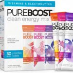 Pureboost Sugar-Free Clean Energy Booster, Combo Pack 30 Count, Refreshing Energy Drink Mix with B12 Vitamins, Electrolytes, Antioxidants, No Sucralose