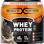 Body Fortress Super Advanced Whey Protein Powder, Cookies N Creme, 60g Protein & 12g BCAAs Per 2 Scoops, Muscle Gain & Recovery, Immune Support with Vitamins C & D, 1.78lbs (Packaging May Vary)