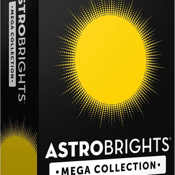 Astrobrights Mega Collection, Colored Cardstock, Bright Yellow, 320 Sheets, 65 lb/176 gsm, 8.5" x 11" - MORE SHEETS! (91625)